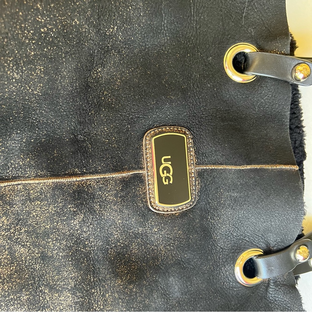 Ugg Bags Women Black Brown Metallic Real Fur Leather … Gem